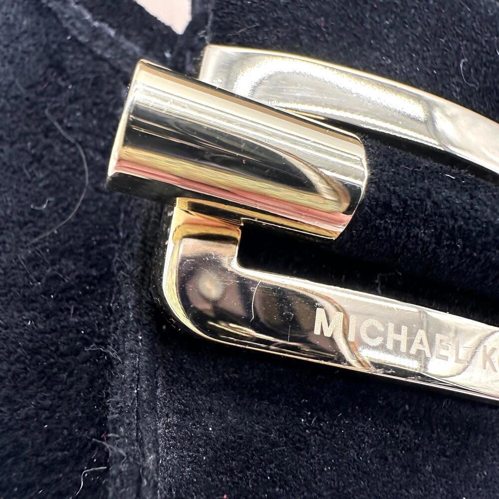 Michael Kors Gloria Black Suede Gold Accent Ballet Flat Moccasin Shoes 6.5 - Picture 3 of 9